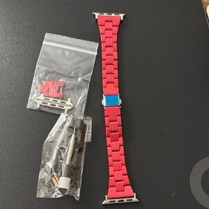 Cardinal Red solace slim perma Apple Watch Band